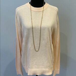 Soft peach Long Sleeve Sweater large new